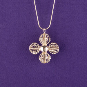 Pandantiv Tibetan, placat cu argint