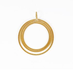 Pandantiv Moon, placat cu aur de 24K